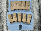 10 NOS RCA JRC 9001 Vacuum Tubes Black Plate Square Getter WW2 Box Dated 1945