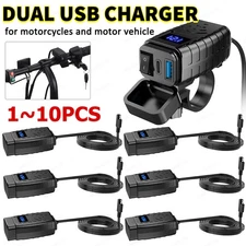 QC 3.0 Motorcycle Dual USB Phone GPS Super Fast Charger Adapter Waterproof LOT