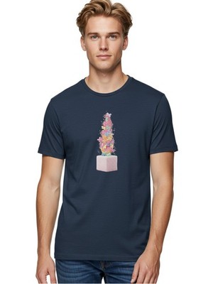 Star-Shaped-Candy-Explosion Mens Graphic Tee, 100% Cotton, Casual Summer Wear