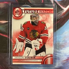 23/24 UD SP AUTHENTIC JAXSON STAUBER FUTURE WATCH RED RC ROOKIE PARALLEL #134