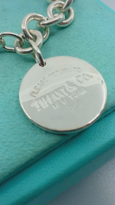 Tiffany & Co. 925 Silver RTT Round Tag 7.5