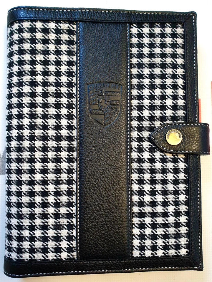 OEM Porsche Bordmappe Dokumentenmappe Pepita Leder Serviceheft Betriebsanleitung - Bild 2 von 4