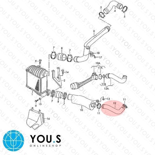 Manguera turbo aire de carga Seat Ibiza III 6K1 1.9 TDI 99-02 1J0145828B - Nueva - Imagen 2 de 2