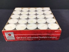 Home Accents 100 Piece Unscented Tea light All Occasions Home Decor Candles NEW