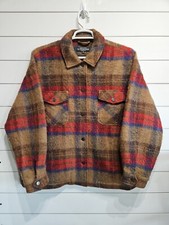 The J Peterman Co Women's Shaggy Wool Jac-shirt Coat Jacket Plaid Size 20