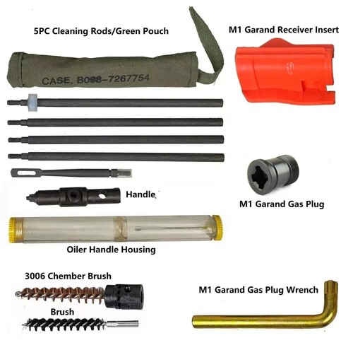 M1 Garand Reinigungsset, Ölerbürste, Einsatz, Schraubenschlüssel Kombi - Bild 1 von 4
