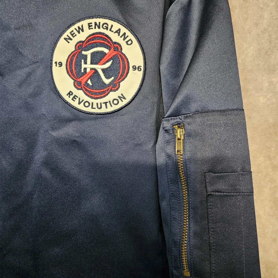 NWT Mitchell & Ness MLS New England Revolution Satin Bomber Jacket Mens L $150 - Image 3 of 4