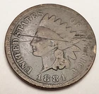 1884 P Indian Head Cent Penny  *VG DETAILS - VERY GOOD DETAILS*  *FREE SHIPPING*