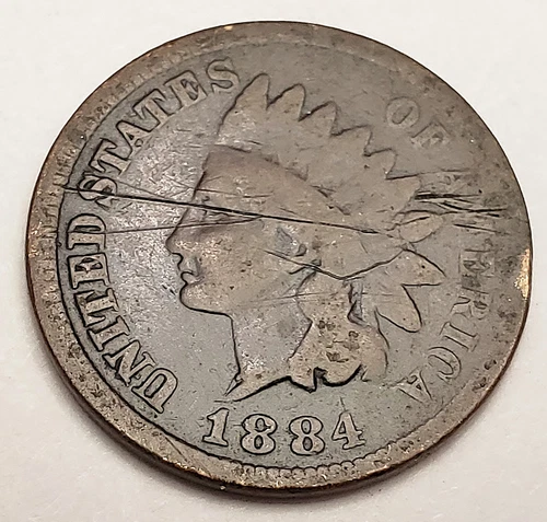 1884 P Indian Head Cent Penny  *VG DETAILS - VERY GOOD DETAILS*  *FREE SHIPPING*
