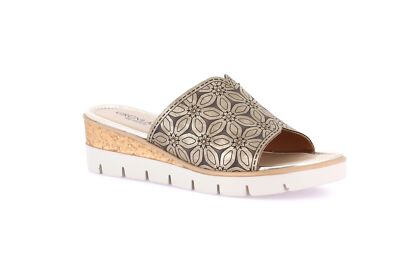 Grunland Ciabatte Donna Comfort DASA CE0764, Tomaia In Tessuto Con Strappo Regolabile, Plantare Estraibile In Pelle - 4
