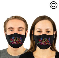 colorful cat couples matching face masks -face mask 2 pcs couple match