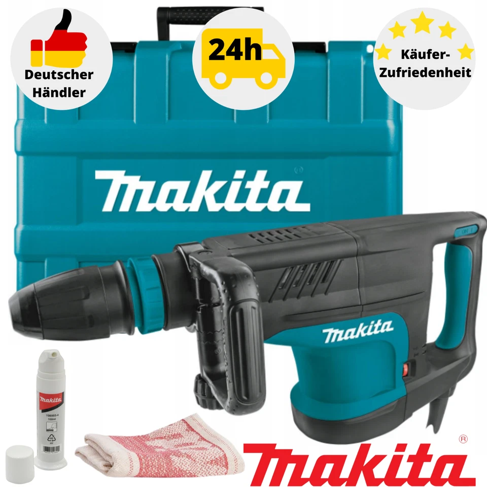 Makita HM1203C Stemmhammer 1510 W Bohrhammer Abbruchhammer Meißelhammer Meißeln