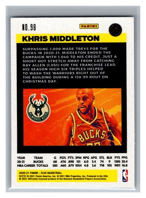 2020-21 Panini Flux Khris Middleton #98 | eBay