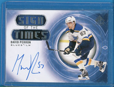 2020/21 SP AUTHENTIC David Perron SOTT SIGN OF THE TIMES AUTOGRAPH AUTO BLUES