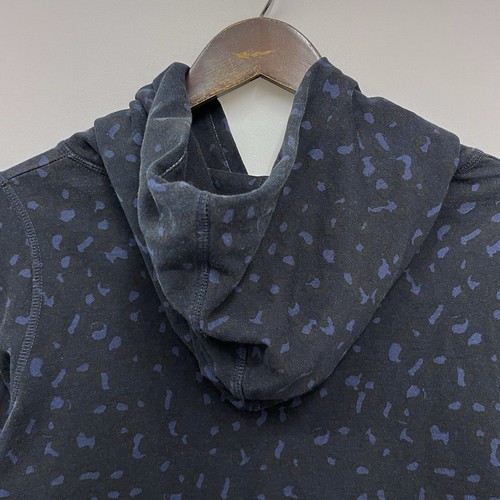 A.P.C. Rue Madame Paris Womens Sz S Pullover Hoodie Navy Blue Spotted Sweatshirt - Picture 5 of 8