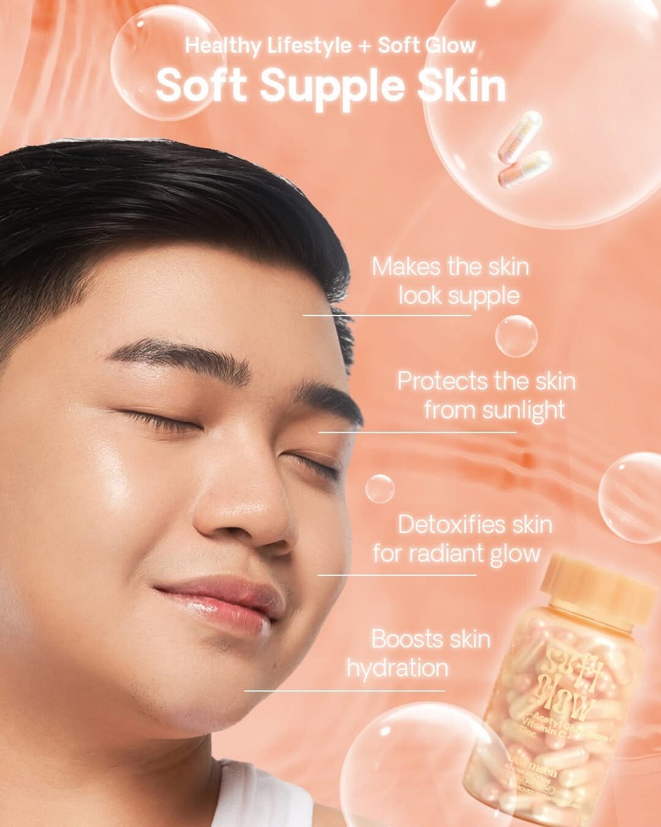 soft glow glutathione New Moon Soft Glow S-Acetyl Glutathione Rosehip Collagen Vitamins Zinc 60  Caps