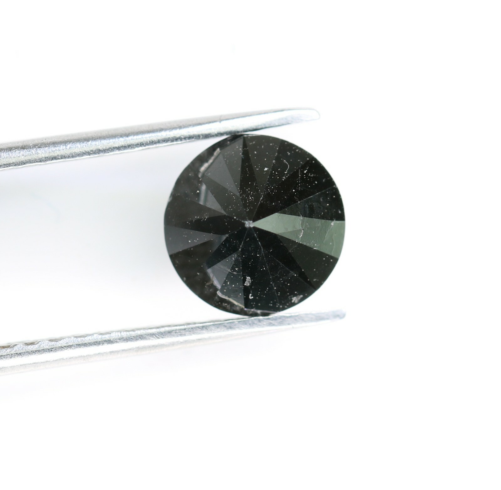 2.30 CT Natural Black Round Brilliant Cut Loose Diamond for Commitment Ring