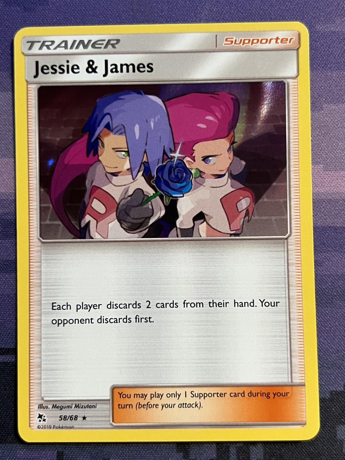 Jessie & James 58/68 Pokemon TCG Trainer Card Hidden Fates Holo (Light Play) 4