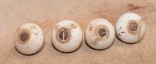 4 antique porcelain cabinet door knob pulls early collectible hardware lot