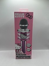 Hello Kitty Bluetooth Karaoke Microphone Wireless Speaker USB Charging Pink NIB