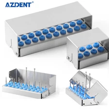 8/30 Holes Dental Bur Holder Disinfection Block Case Box Dentist Stand Autoclave