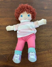 VINTAGE 1990 JIMMY FUN, INC. 9" CLOTH DOLL RED YARN HAIR