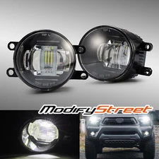 For 06-18 Toyota Yaris Land Cruiser 4Runner Clear Lens Chrome LED Fog Lights