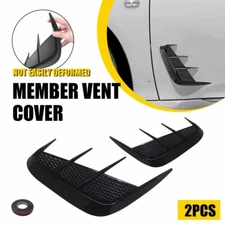 2PCS Car Fender Side Vents Air Vent Trim Cover Decoration Sticker Gloss Black P