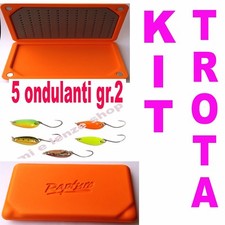 ASTUCCIO CUSTODIA PORTA ARTIFICIALI TROTA LAGO + ONDULANTI PESCA TROUT AREA AMO