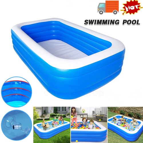 3-Layer Children Kids Adult Inflatable Swimming Pool Family Above-Ground Pools - Picture 14 of 29