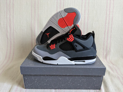 Jordan Air Jordan 4 Infrared Sz 10.5 Mid Top Sneaker Gray Black Red DH6927-061 Jordan MENS Air Jordan 4 Retro  main image 4