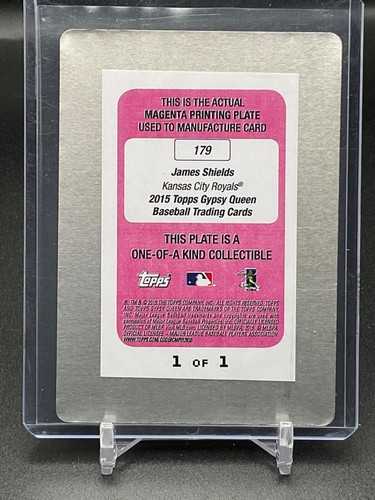 2015 Topps Gypsy Queen Magenta Printing Plate Baseball Card James Shields 1/1 - Picture 2 of 2