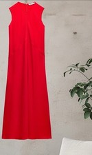 NWTZARA SIZE LARGE POCKET MIDI DRESS WITH SLEEVELES ZW COLLECTION
