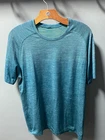 Lululemon Men’s Size Large Tropix Green/Teal Metal Vent Tech Short Sleeve Shirt