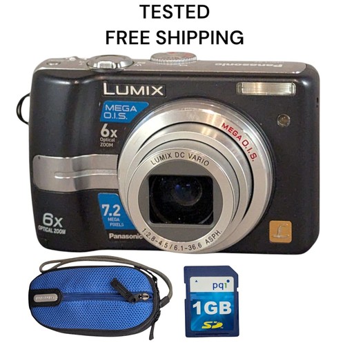 Bundle Panasonic LUMIX DMC-LZ7 7.2MP Digital Point & Shoot Camera SD Card Case +