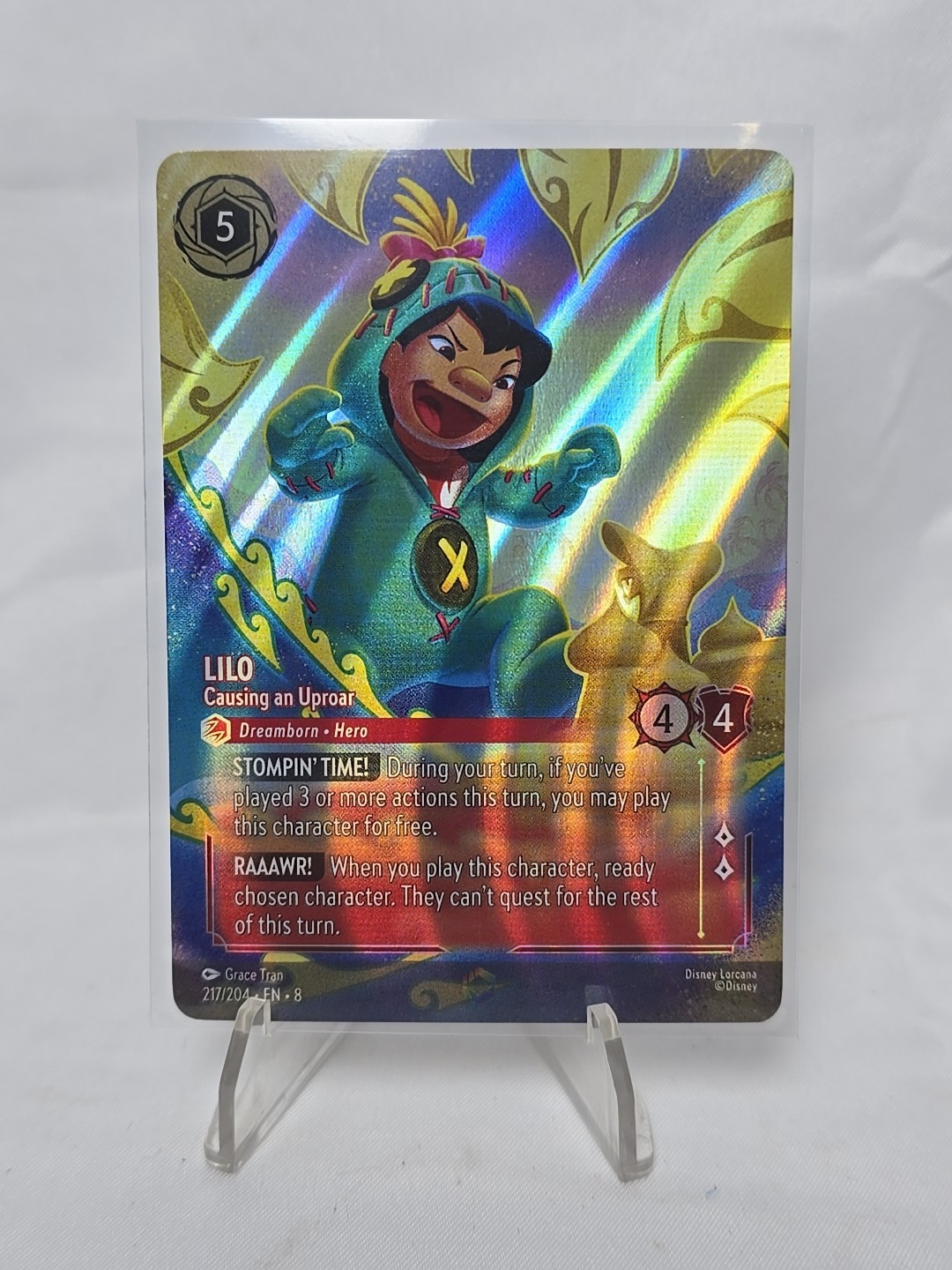 Disney Lorcana Lilo Causing an Uproar (Enchanted) 217/204 Reign of Jafar NM