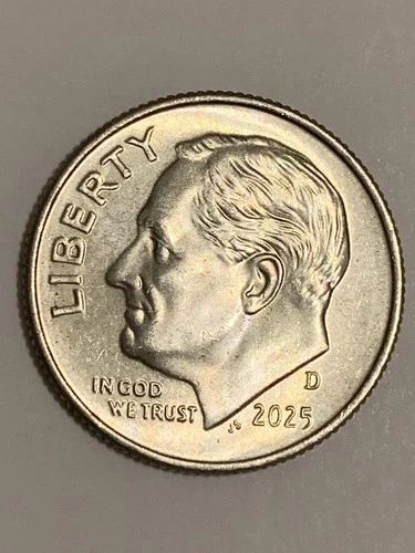 2025-D Roosevelt Dime 10 Cent Coin.