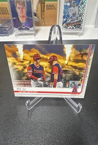 2019 Topps Series 2 Ohtani Gets Hot #367 Mike Trout Shohei Ohtani Angels Card