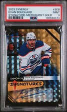 2023 UD SYNERGY SYGNATURES MICROBURST GOLD #SEB EVAN BOUCHARD 1/5 PSA 9