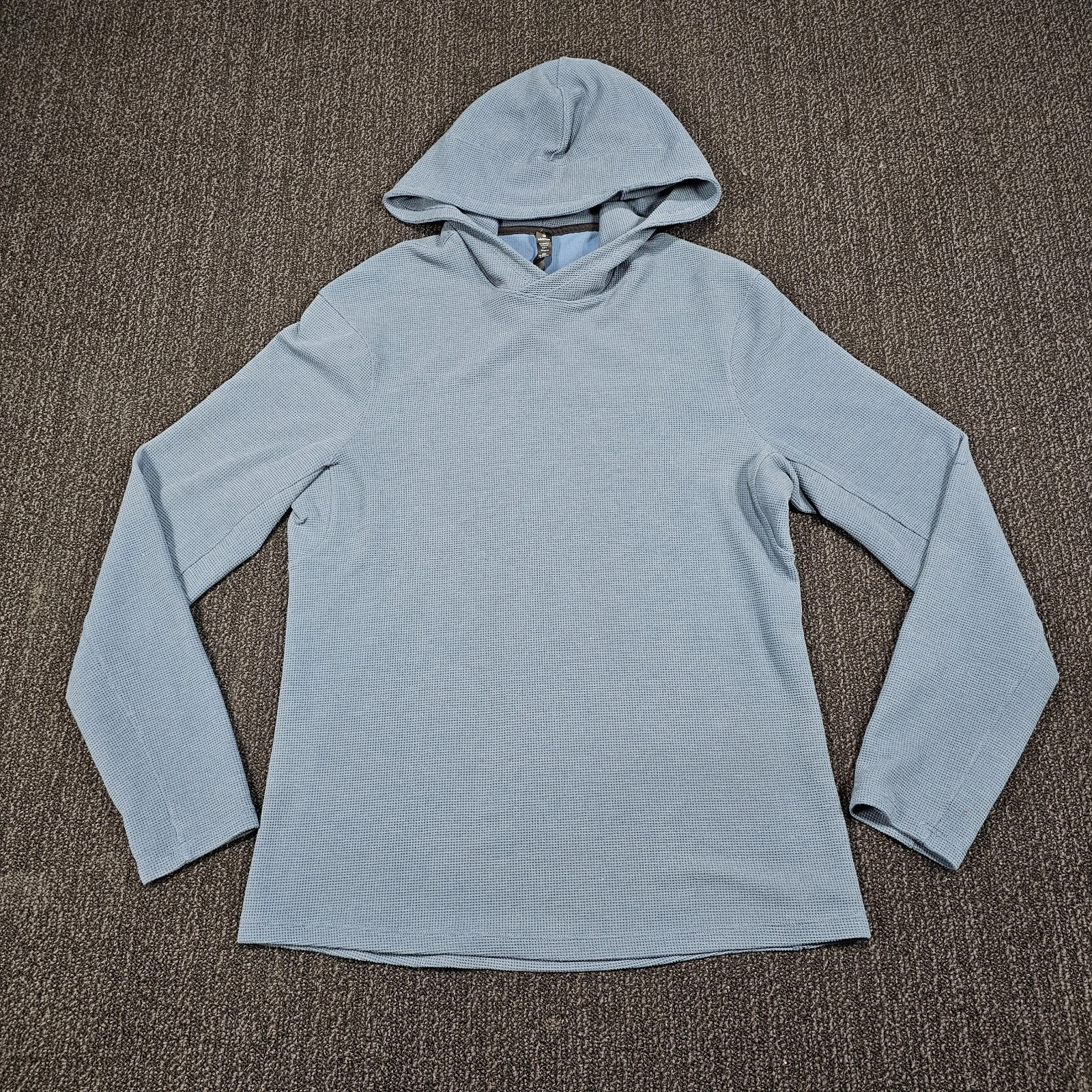 Lululemon Shift Stitch Hoodie Mens Small Code Blue Waffle Lightweight Pullover