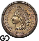 1859 Indian Head Cent Penny, RARE This Nice, Beautiful Superb Gem BU++, Color!