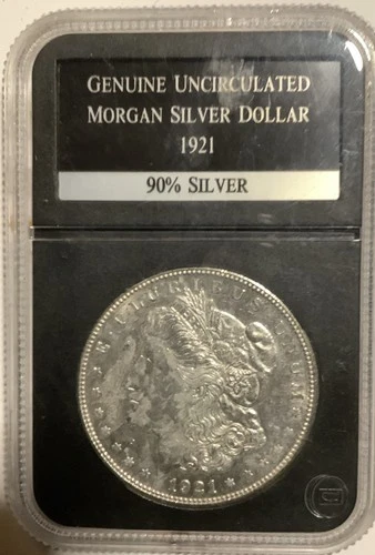Uncirculated 1921 Philadelphia Morgan Silver Dollar PCS