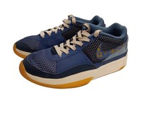 Nike Ja 1 GS Basketball Low Top Sneakers Blue/Yellow/White 4Y FQ7371-400