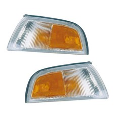Parking Corner Signal Lights Pair Set For 97-02 Mitsubishi Mirage Sedan