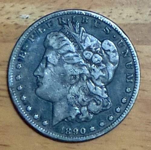 1890 Carson City mint Morgan silver dollar $1 business strike KM#110 circulated