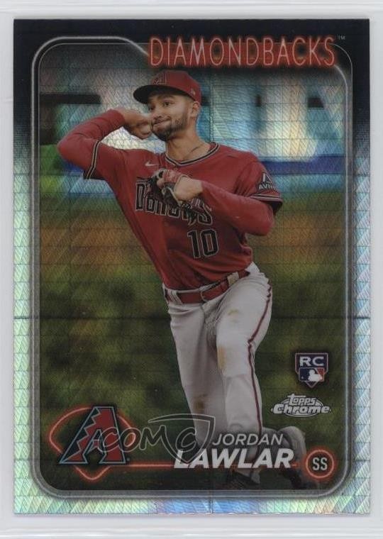 2024 Topps Chrome Prism Refractor Jordan Lawlar #229 16rv