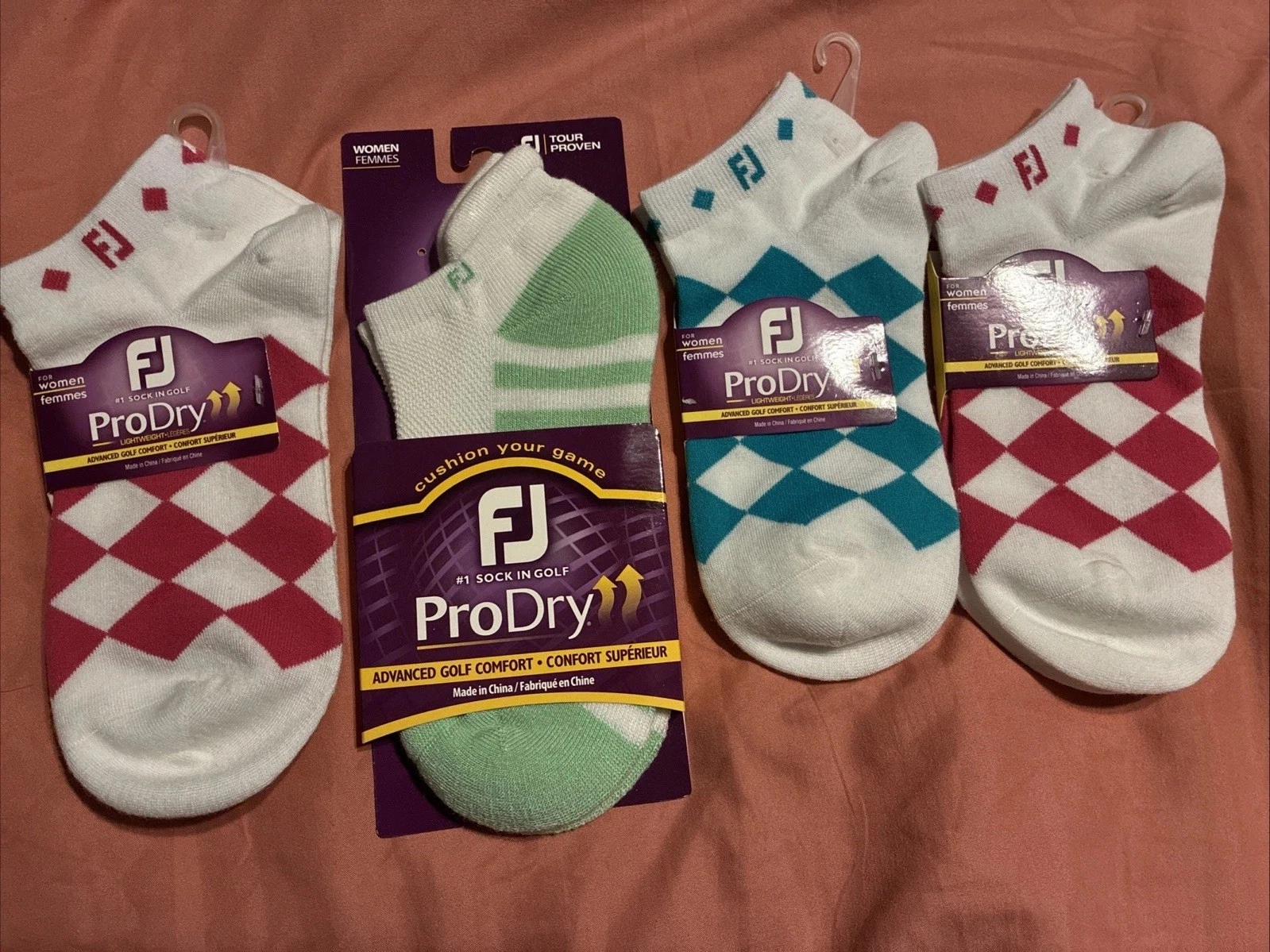 Footjoy Pro dry Ladies Ankle Golf Socks Sz 6-9