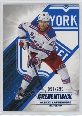 2024-25 Upper Deck Credentials Blue 91/299 Alexis Lafreniere #58 12l5