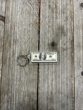 United States Of America Benjamin Franklin 100 Dollar Bill Plastic Key Chain