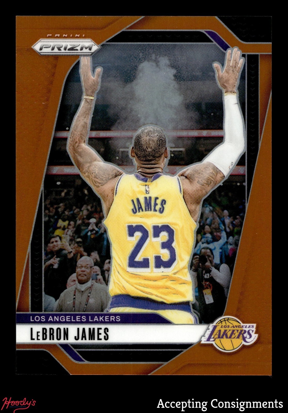 2024-25 Panini Prizm Prizms Orange #130 LeBron James 39/49 LAKERS